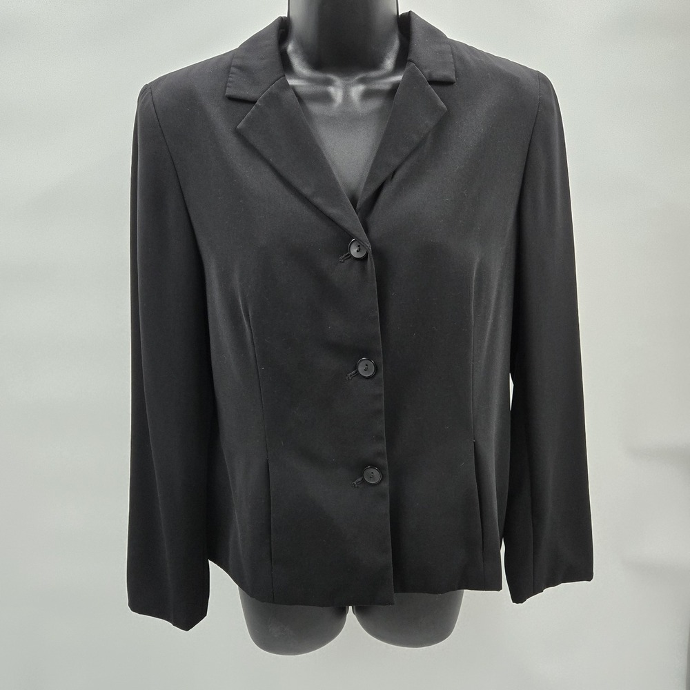 Norton McNaughton Petites Women's Black Blazer Coat Jacket‎ Size 10P Vintage